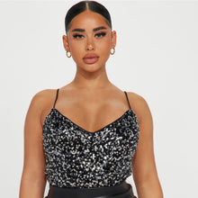 Load image into Gallery viewer, ESTRELLA sequin cami top