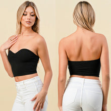 Load image into Gallery viewer, FLORBELLA sweetheart tube top in black