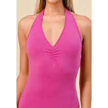 Load image into Gallery viewer, OFELIA v neck halter dress in peony
