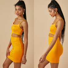 Load image into Gallery viewer, KENDRA cut out mini dress in sunburst