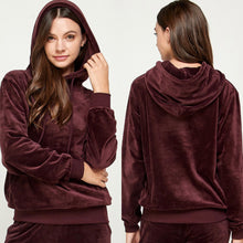Load image into Gallery viewer, GIANNA velour set in wine