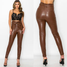 Load image into Gallery viewer, LUCIA high waisted faux leather pants