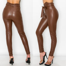 Load image into Gallery viewer, LUCIA high waisted faux leather pants