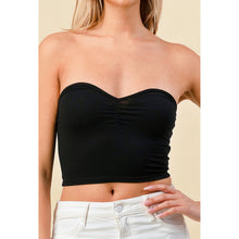 Load image into Gallery viewer, FLORBELLA sweetheart tube top in black