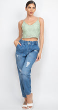 Load image into Gallery viewer, MICHELLE high rise denim joggers