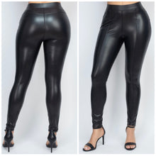 Load image into Gallery viewer, KATRINA waisted faux leather skinny pants in black