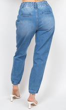 Load image into Gallery viewer, MICHELLE high rise denim joggers