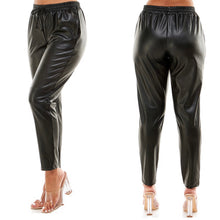 Load image into Gallery viewer, VIVIANA faux leather jogger pant