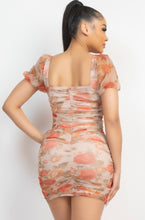 Load image into Gallery viewer, GARDENIA floral ruched dress
