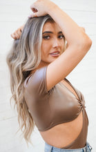 Load image into Gallery viewer, ALYSSA faux leather cut out bodysuit