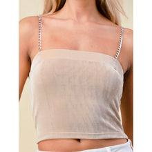 Load image into Gallery viewer, DESIREE chain link cami top in latte