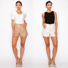 Load image into Gallery viewer, NANCY high waisted faux leather shorts