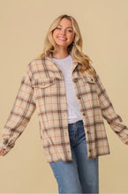 Load image into Gallery viewer, SPICED LATTE plaid shacket
