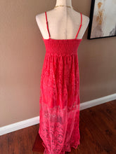 Load image into Gallery viewer, ILLA ILLA Red Lace Maxi Dress with Spaghetti Straps (BOUTIQUE ITEM)