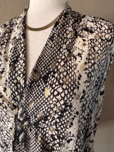 Load image into Gallery viewer, PRELOVED By Design Draped V-Neck Snake-Print Sleeveless Camisole in Beige &amp; Black