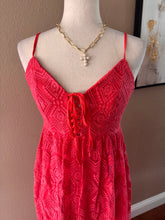 Load image into Gallery viewer, ILLA ILLA Red Lace Maxi Dress with Spaghetti Straps (BOUTIQUE ITEM)