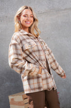 Load image into Gallery viewer, SPICED LATTE plaid shacket