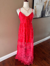 Load image into Gallery viewer, ILLA ILLA Red Lace Maxi Dress with Spaghetti Straps (BOUTIQUE ITEM)