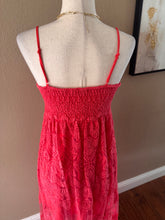 Load image into Gallery viewer, ILLA ILLA Red Lace Maxi Dress with Spaghetti Straps (BOUTIQUE ITEM)