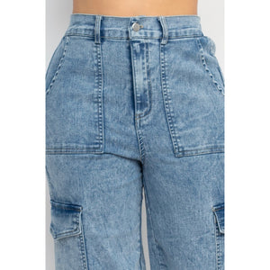 LYZA wide leg cargo jeans