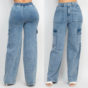 LYZA wide leg cargo jeans