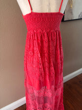Load image into Gallery viewer, ILLA ILLA Red Lace Maxi Dress with Spaghetti Straps (BOUTIQUE ITEM)