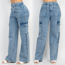Load image into Gallery viewer, LYZA wide leg cargo jeans