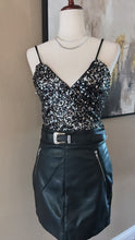 Load image into Gallery viewer, JASMINE faux leather skirt with belt