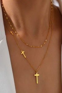 BENDITA gold dipped cross necklace