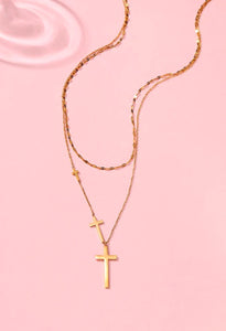 BENDITA gold dipped cross necklace