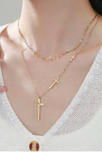 Load image into Gallery viewer, BENDITA gold dipped cross necklace