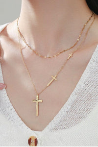 BENDITA gold dipped cross necklace