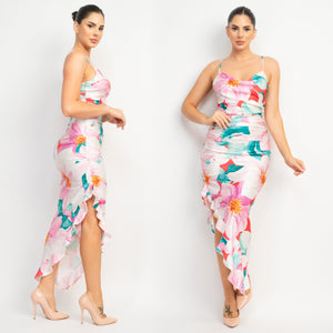 IVANNA floral midi dress