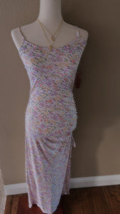 CELIA floral print ruched dress