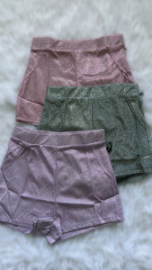 SATURN glitter shorts