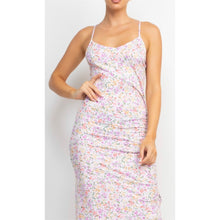 Load image into Gallery viewer, CELIA floral print ruched dress