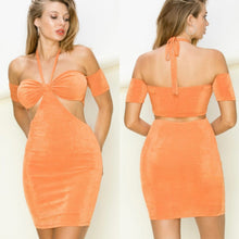 Load image into Gallery viewer, PALOMA cut out off the shoulder dress