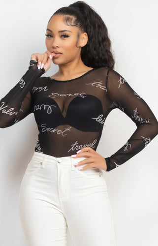 LOVE NOTE mesh bodysuit