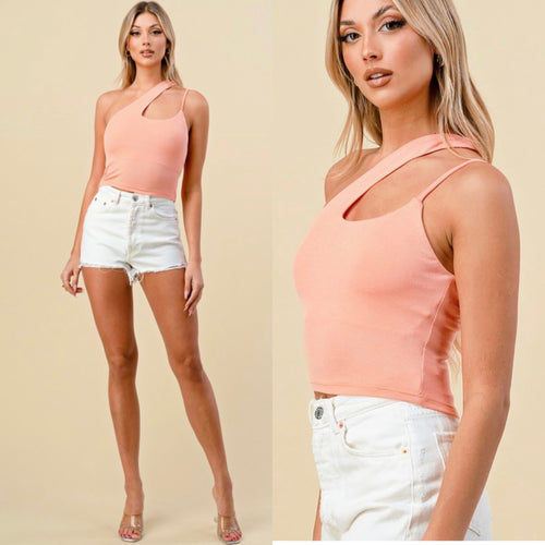 SOPHIE one shoulder crop top