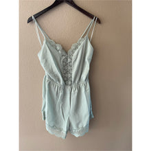 Load image into Gallery viewer, Sage lace detail cami romper