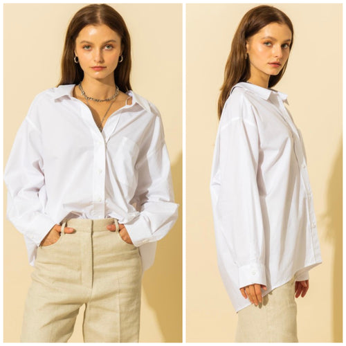 ERIKA Oversized button down collared top