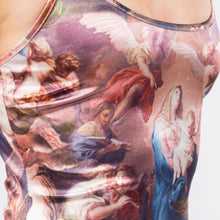 Load image into Gallery viewer, Renaissance print satin mini dress