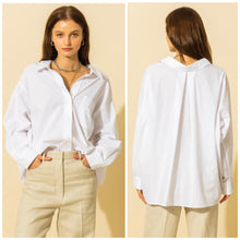 Load image into Gallery viewer, ERIKA Oversized button down collared top