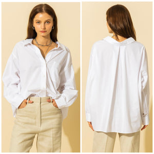 ERIKA Oversized button down collared top