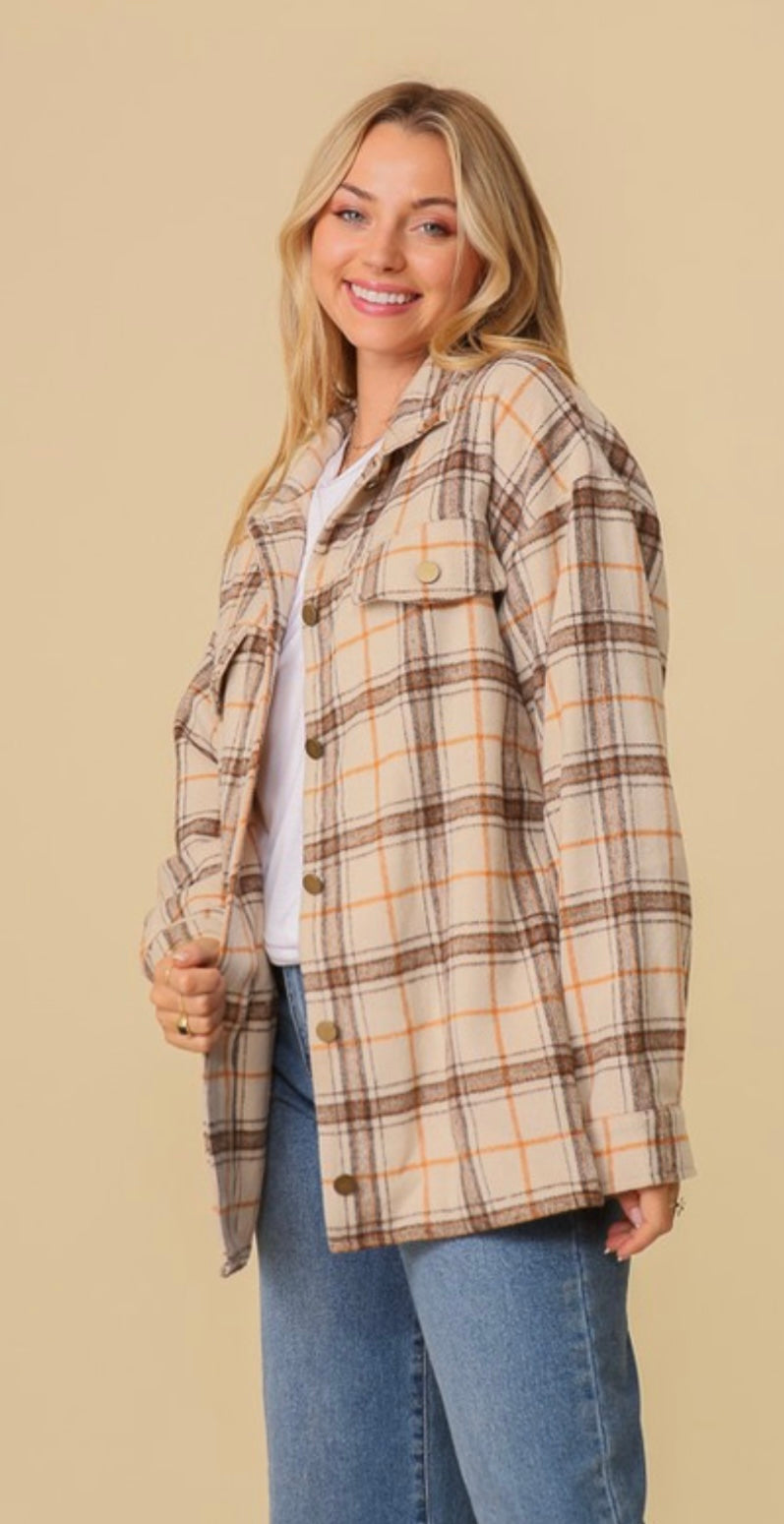 DAKOTA plaid shacket