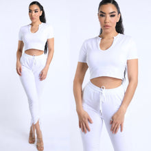 Load image into Gallery viewer, LOLA crop short sleeve top and jogger set