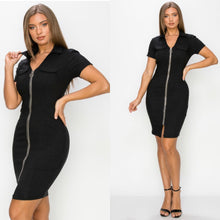 Load image into Gallery viewer, ESTELLA zip up collared dress