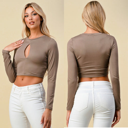 CHRISTINE keyhole crop top