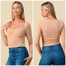 Load image into Gallery viewer, KELLY Soft camel crop top