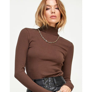 BETTY ribbed turtleneck top